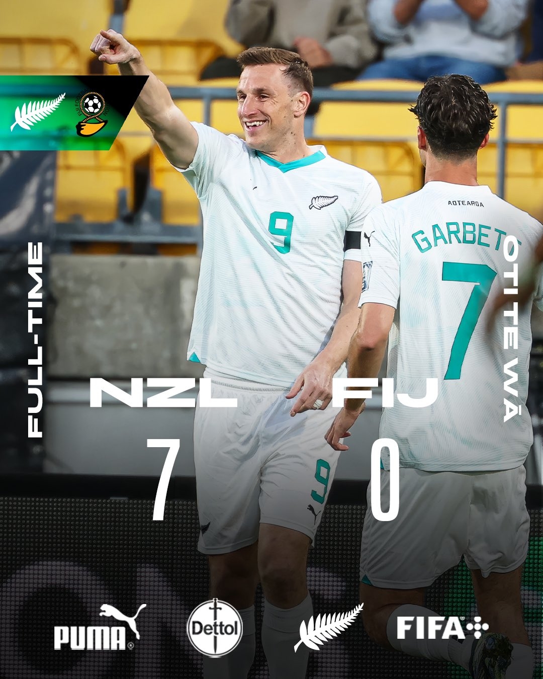 距世界杯一步之遥!新西兰7-0进大洋洲决赛,其FIFA排名高国足1位